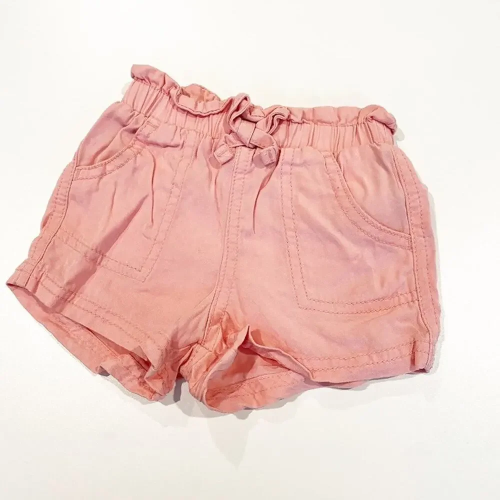 Old Navy Pink Shorts sz 12-18 m Pink Cotton Shorts Elastic Waist Shorts